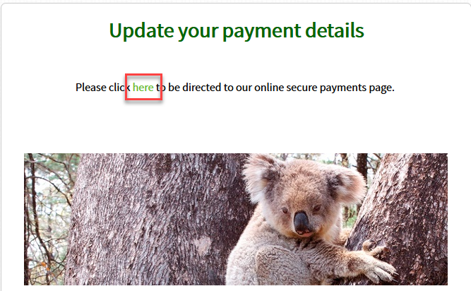 Update your payment details